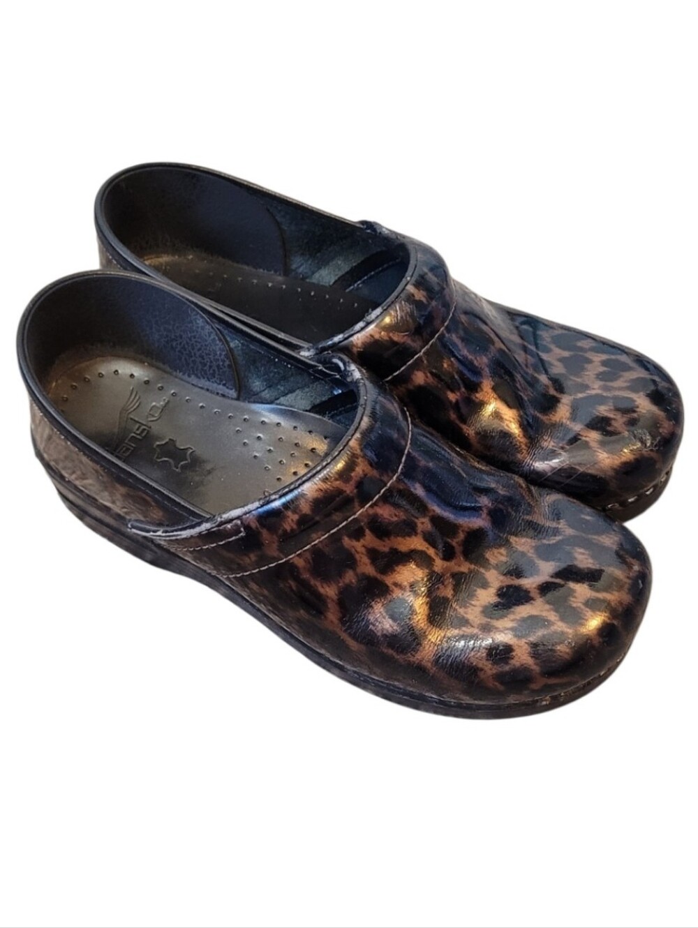 Dansko Leopard Print Slip-On Clogs Size 40/ US 9.5-10